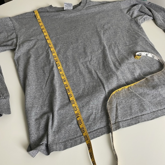 Pro 5 Super Heavy Large Tall Gray Long Sleeve T-Shirt- Large - Picture 7 of 11